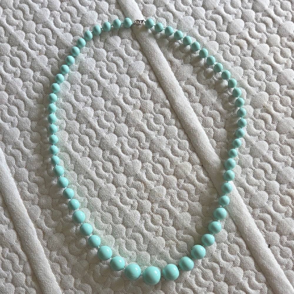 Mint Green Beaded Necklace